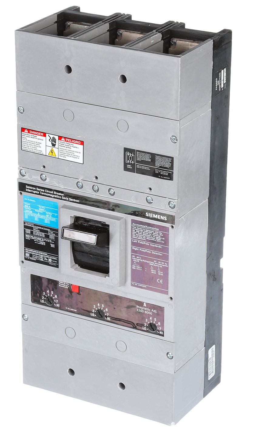 Siemens LMXD62L800L Circuit Breaker | 600V 800A 2P 50kA@480V Feed-Thru Sentron Series