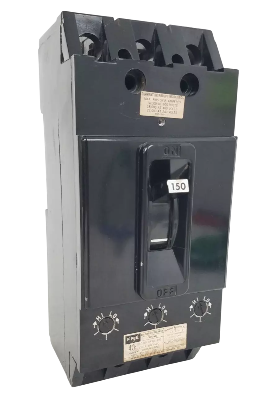 Federal Pacific NFJ631150 Molded Case Circuit Breaker | 600V 150A 3P 18kA@480V Bolt-On NFJ Series