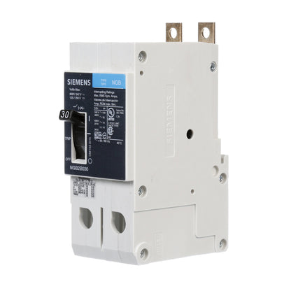 Siemens NGB2B030B Molded Case Circuit Breaker | 600V 30A 2P 25kA@480V Bolt-On VL Series