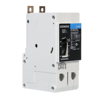 Siemens NGB2B060B Molded Case Circuit Breaker | 600V 60A 2P 25kA@480V Bolt-On VL Series