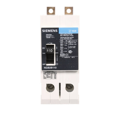 Siemens NGB2B110B Molded Case Circuit Breaker | 600V 110A 2P 25kA@480V Bolt-On VL Series