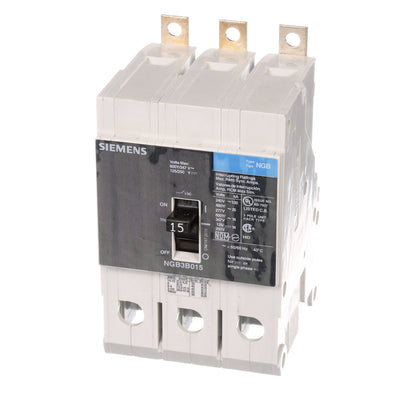 Siemens NGB3B015 Circuit Breaker | 600V 15A 3P 25kA@480V Bolt-On VL Series