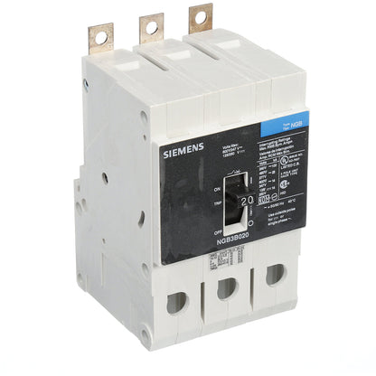 Siemens NGB3B020 Circuit Breaker | 600V 20A 3P 25kA@480V Bolt-On VL Series