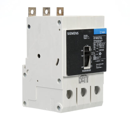 Siemens NGB3B020 Circuit Breaker | 600V 20A 3P 25kA@480V Bolt-On VL Series
