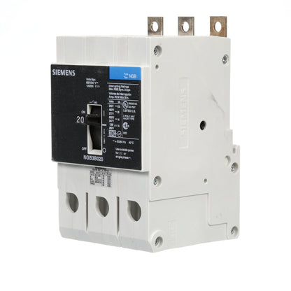 Siemens NGB3B020 Circuit Breaker | 600V 20A 3P 25kA@480V Bolt-On VL Series