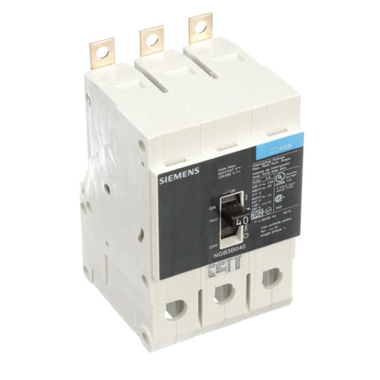 Siemens NGB3B040V Circuit Breaker | 600V 40A 3P 25kA@480V Bolt-On VL Series