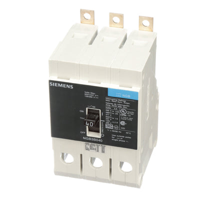 Siemens NGB3B040V Circuit Breaker | 600V 40A 3P 25kA@480V Bolt-On VL Series