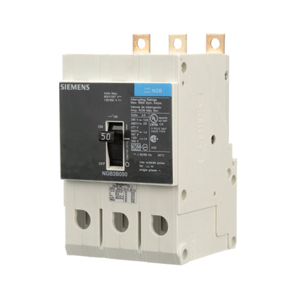 Siemens NGB3B050V Circuit Breaker | 600V 50A 3P 25kA@480V Bolt-On VL Series