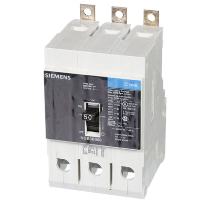 Siemens NGB3B050 Molded Case Circuit Breaker | 600V 50A 3P 25kA@480V Bolt-On VL Series