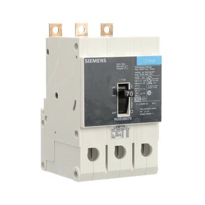 Siemens NGB3B070B Molded Case Circuit Breaker | 600V 70A 3P 25kA@480V Bolt-On VL Series