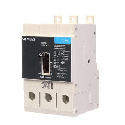 Siemens NGB3B090V Circuit Breaker | 600V 90A 3P 25kA@480V Bolt-On VL Series