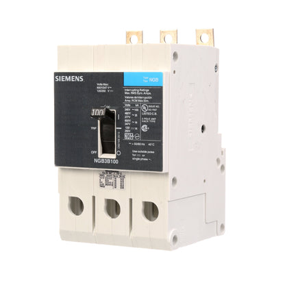 Siemens NGB3B100V Circuit Breaker | 600V 100A 3P 25kA@480V Bolt-On VL Series