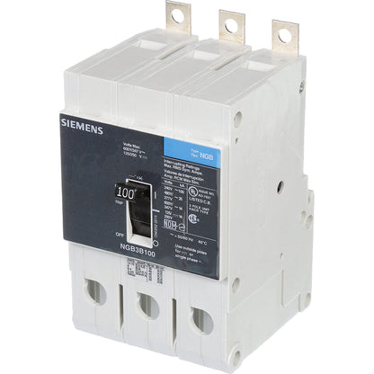 Siemens NGB3B100 Circuit Breaker | 600V 100A 3P 25kA@480V Bolt-On VL Series