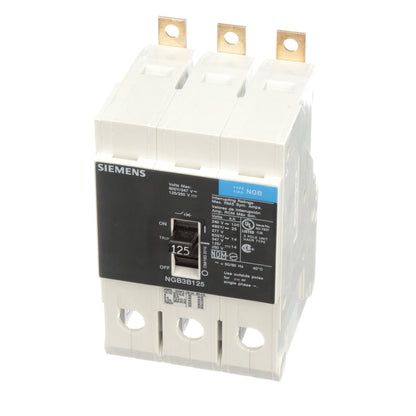 Siemens NGB3B125V Circuit Breaker | 600V 125A 3P 25kA@480V Bolt-On VL Series