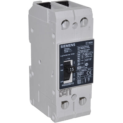 Siemens NGG2B015L Molded Case Circuit Breaker | 600V 15A 2P 25kA@480V Feed-Thru VL Series