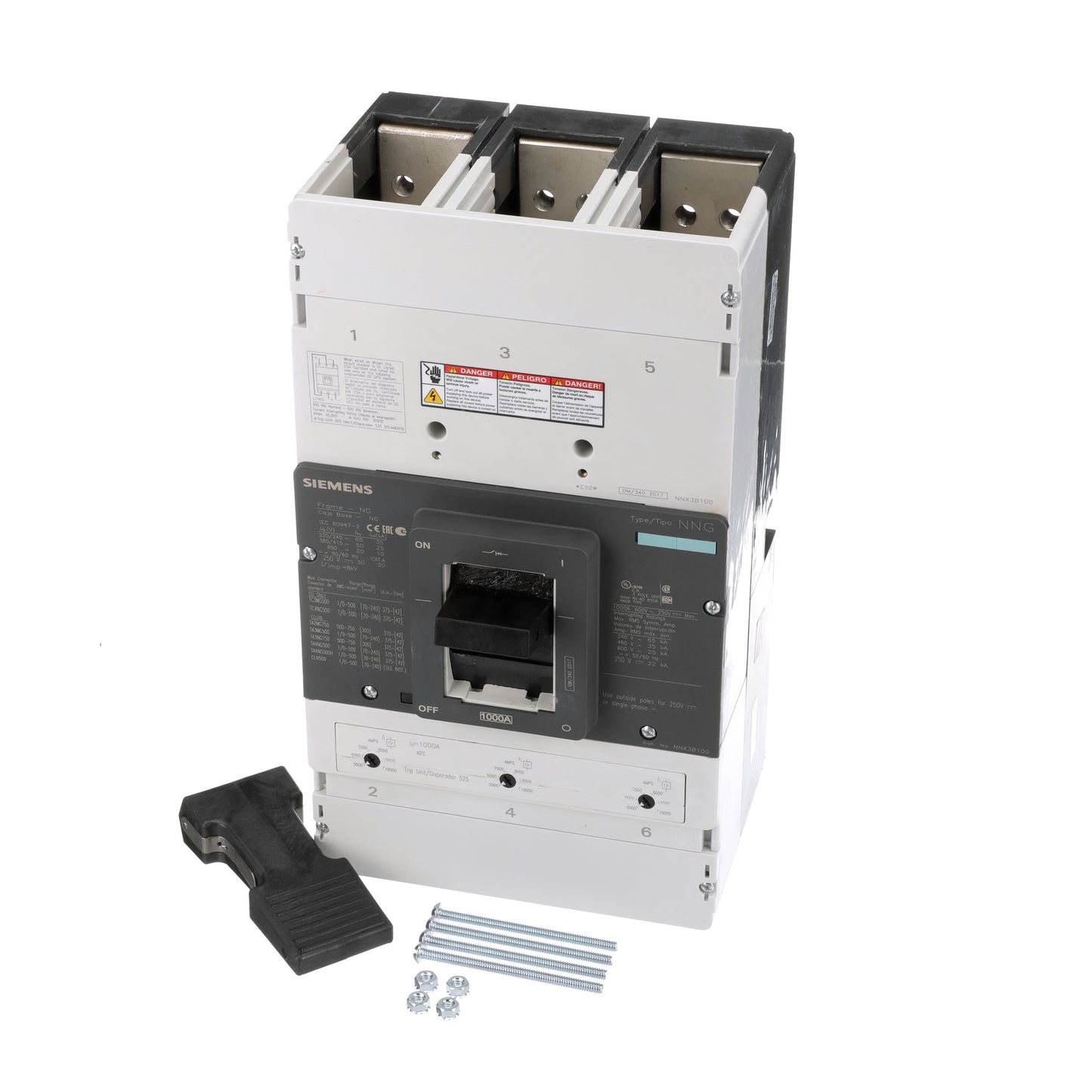 Siemens NNX3B100 Circuit Breaker | 600V 1000A 3P 35kA@480V Bolt-On VL Series