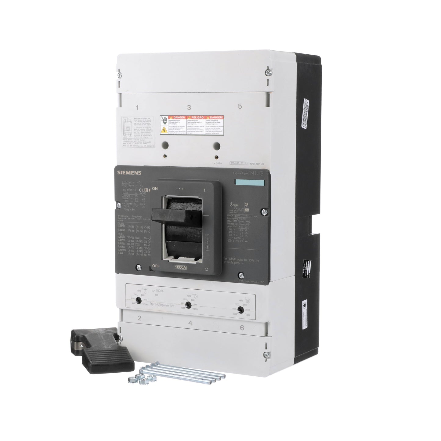 Siemens NNX3B100 Circuit Breaker | 600V 1000A 3P 35kA@480V Bolt-On VL Series