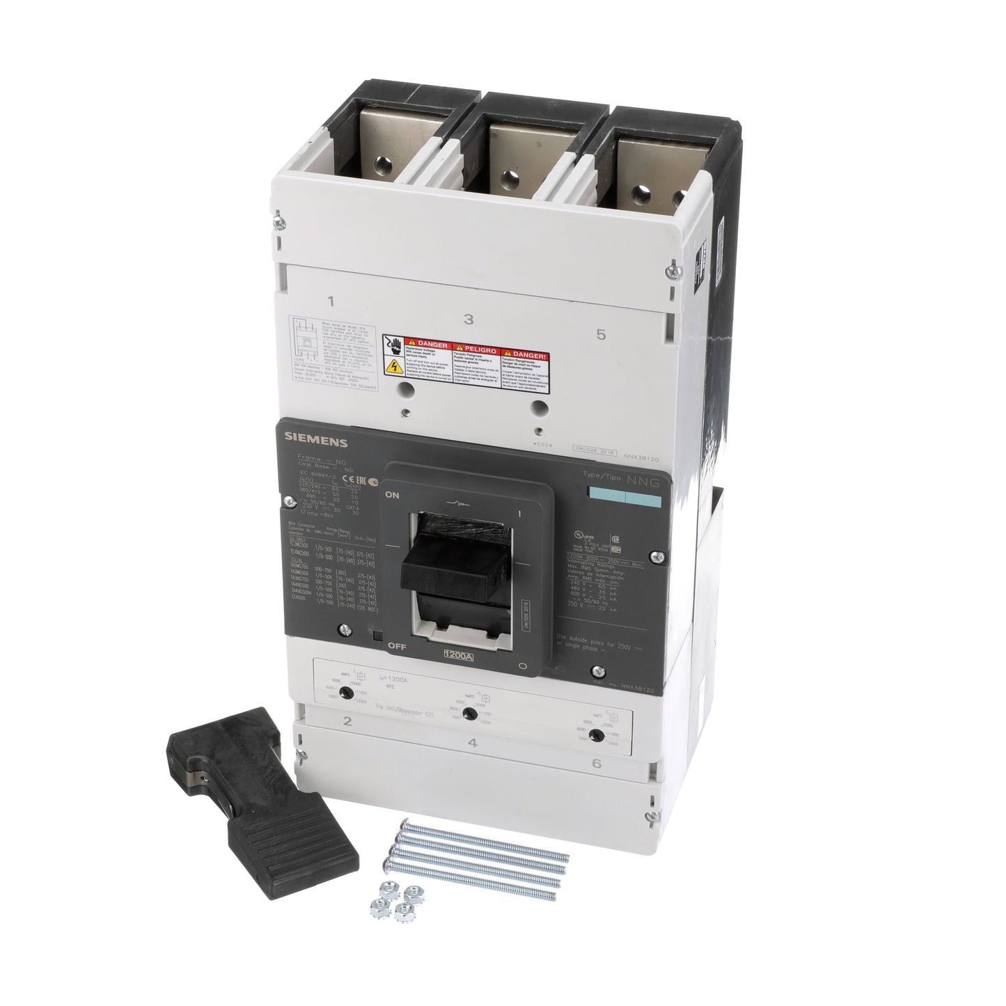 Siemens NNX3B120 Circuit Breaker | 600V 1200A 3P 35kA@480V Bolt-On VL Series