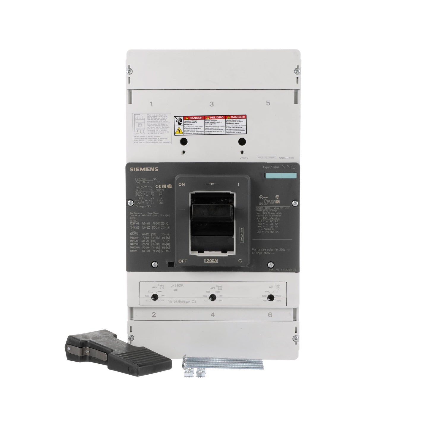 Siemens NNX3B120 Circuit Breaker | 600V 1200A 3P 35kA@480V Bolt-On VL Series