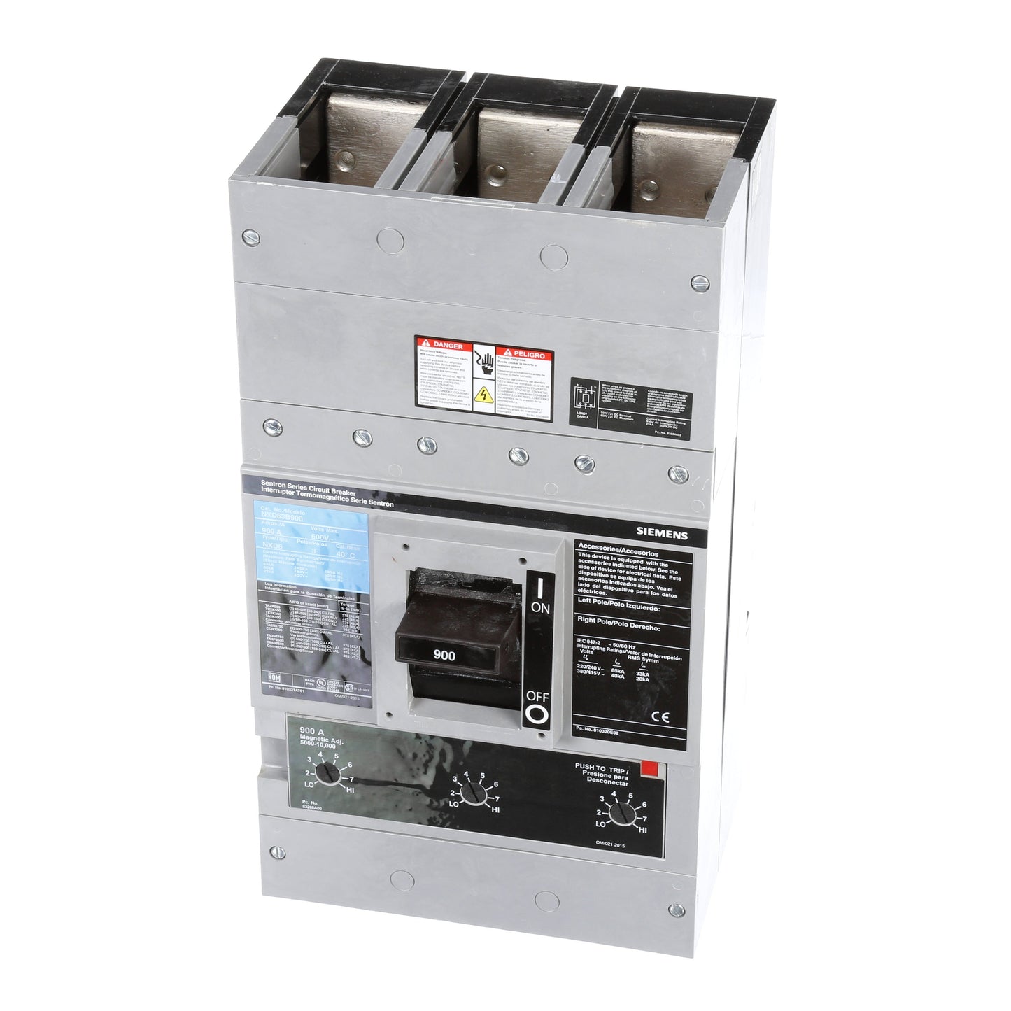 Siemens NXD63B900 Molded Case Circuit Breaker | 600V 900A 3P 50kA@480V Bolt-On Sentron Series