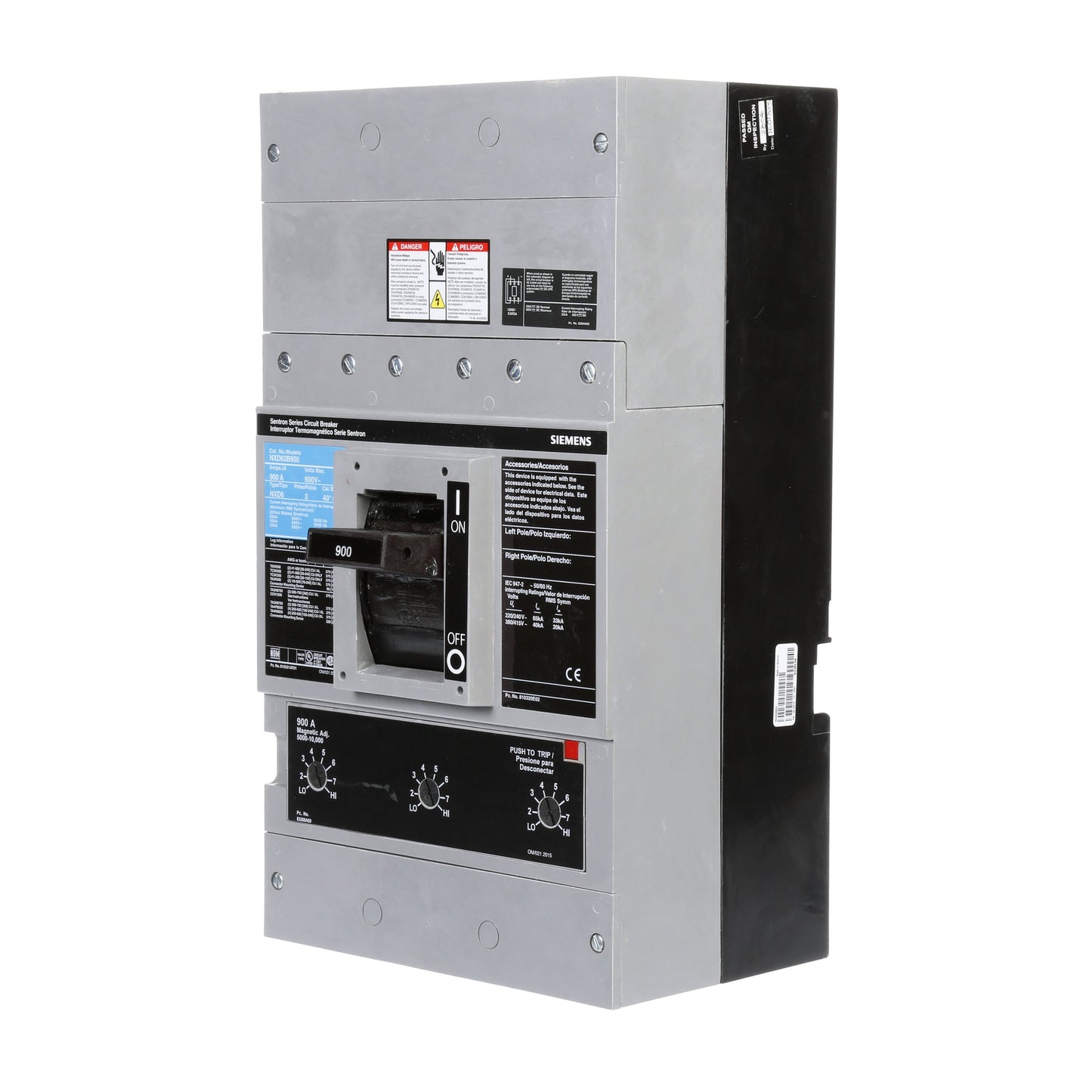 Siemens NXD63B900 Molded Case Circuit Breaker | 600V 900A 3P 50kA@480V Bolt-On Sentron Series