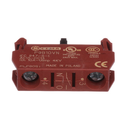 General Electric P9B10VN Motor Control Contact Block