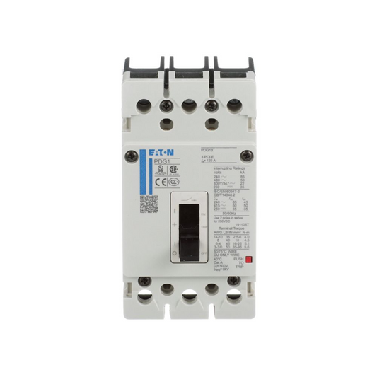 Eaton PDG13G0030TFJ Circuit Breaker | 600V 30A 3P 35kA@480V Bolt-On Power Defense Series