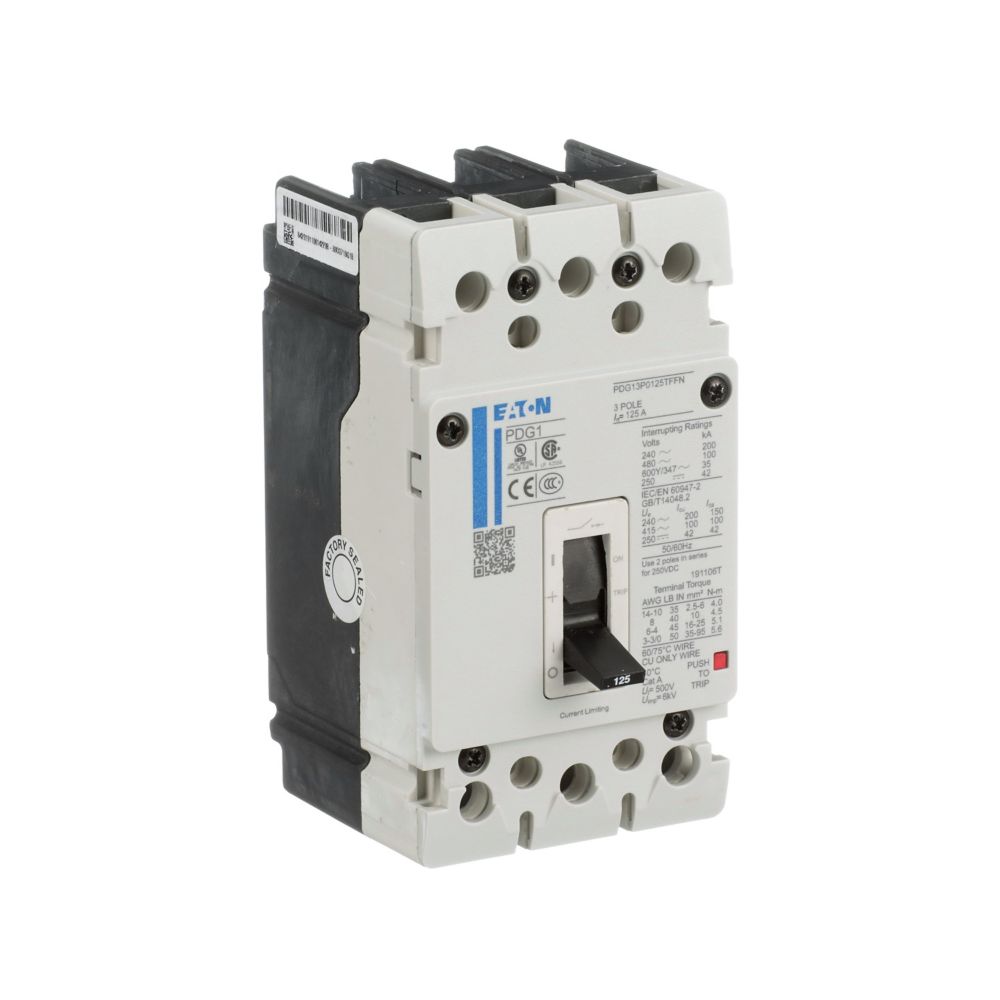 Eaton PDG13M0070TFFJ Molded Case Circuit Breaker | 600V 70A 3P 65kA@480V Bolt-On Power Defense Series