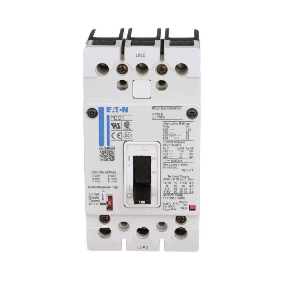 Eaton PDG13M0003MSAJ Circuit Breaker | Power Defense Series PDG 600V 3A
