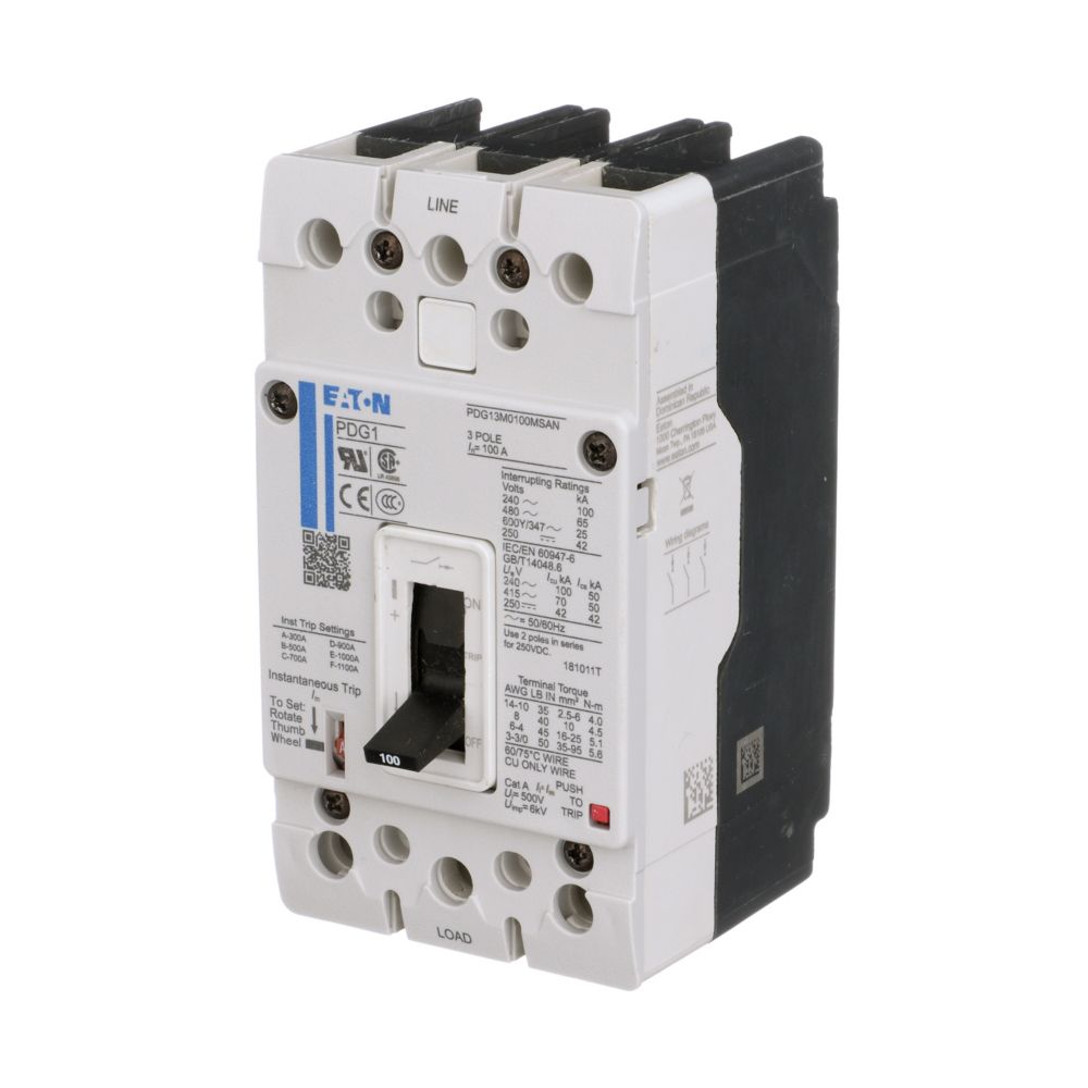 Eaton PDG13M0003MSAJ Circuit Breaker | Power Defense Series PDG 600V 3A