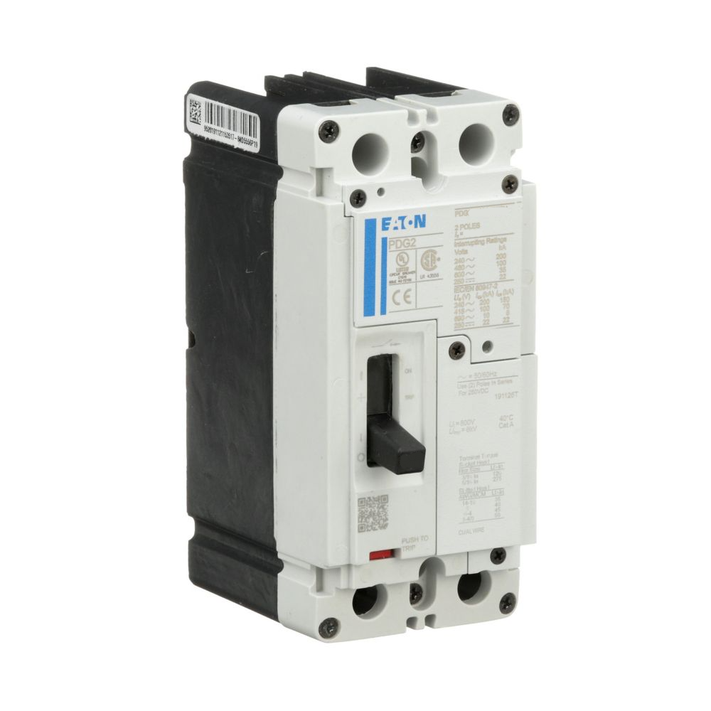 Eaton PDG22M0225TFFJ Circuit Breaker | 2P 225A 480V 65KAIC Frame Size 2 Power Defense