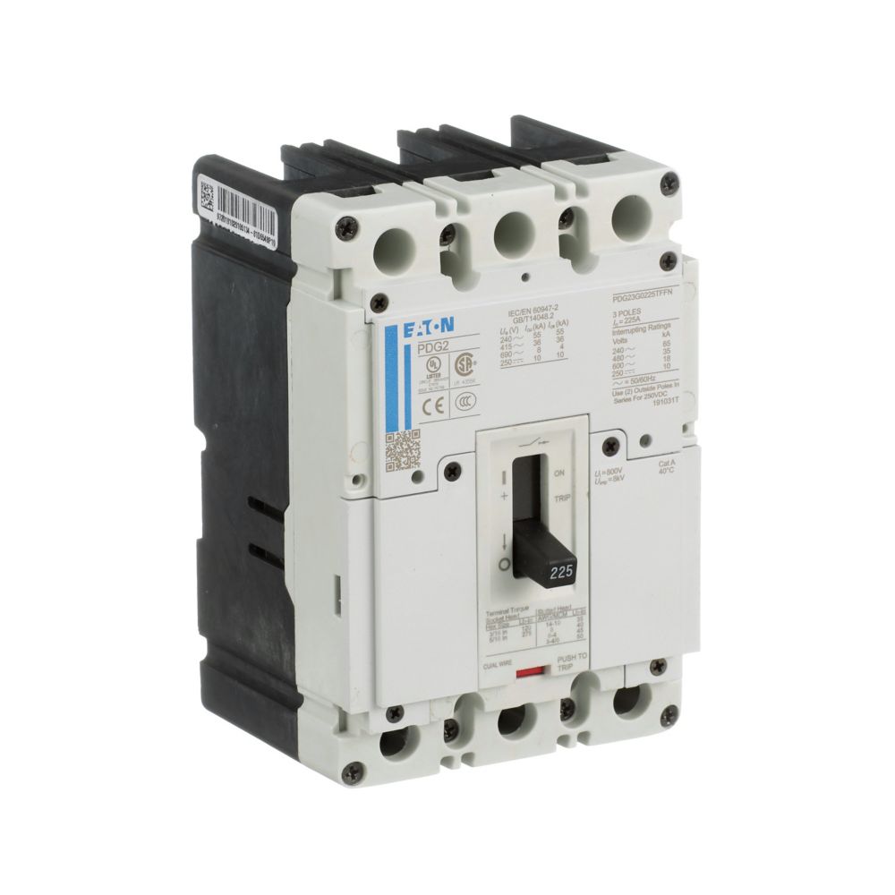 Eaton PDG23F0015TFFL Circuit Breaker | 600V 15A 3P 25kA@480V Bolt-On Power Defense
