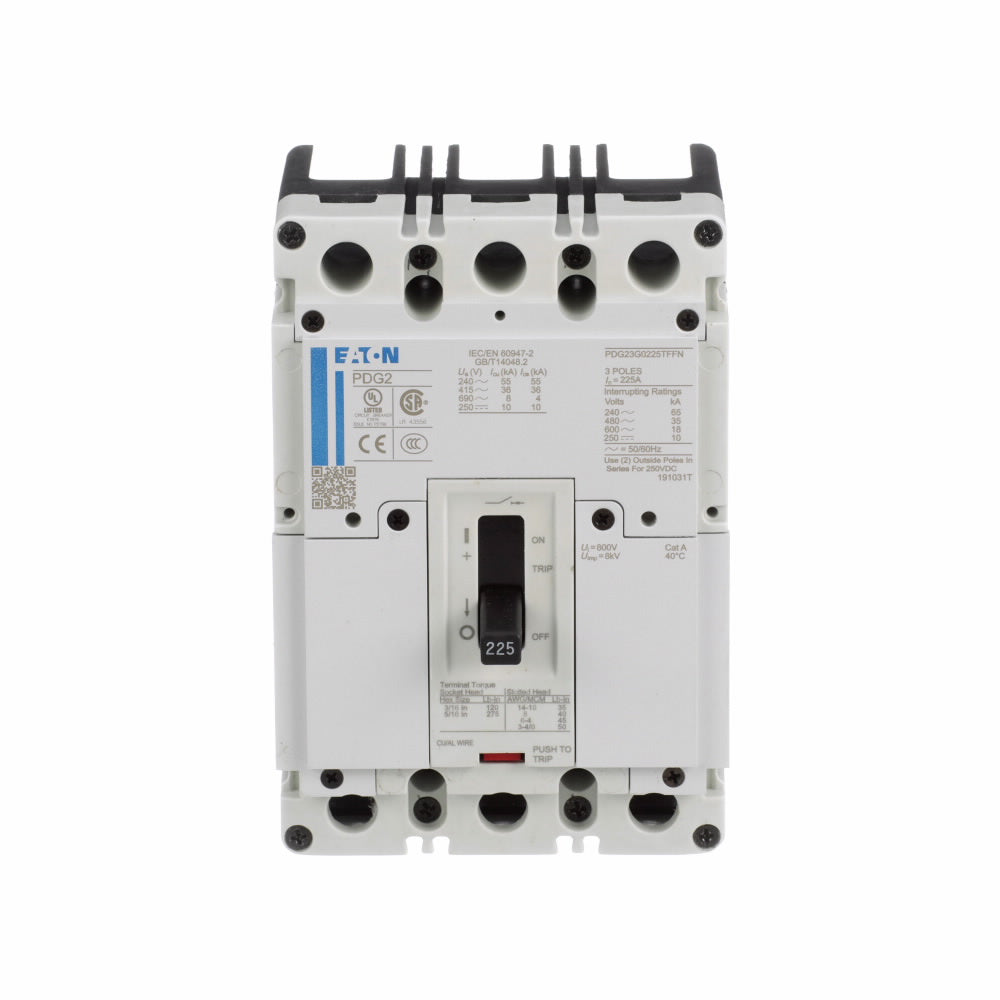 Eaton PDG23G0015TFFJ Circuit Breaker | 600V 15A 3P 35kA@480V Feed-Thru Power Defense