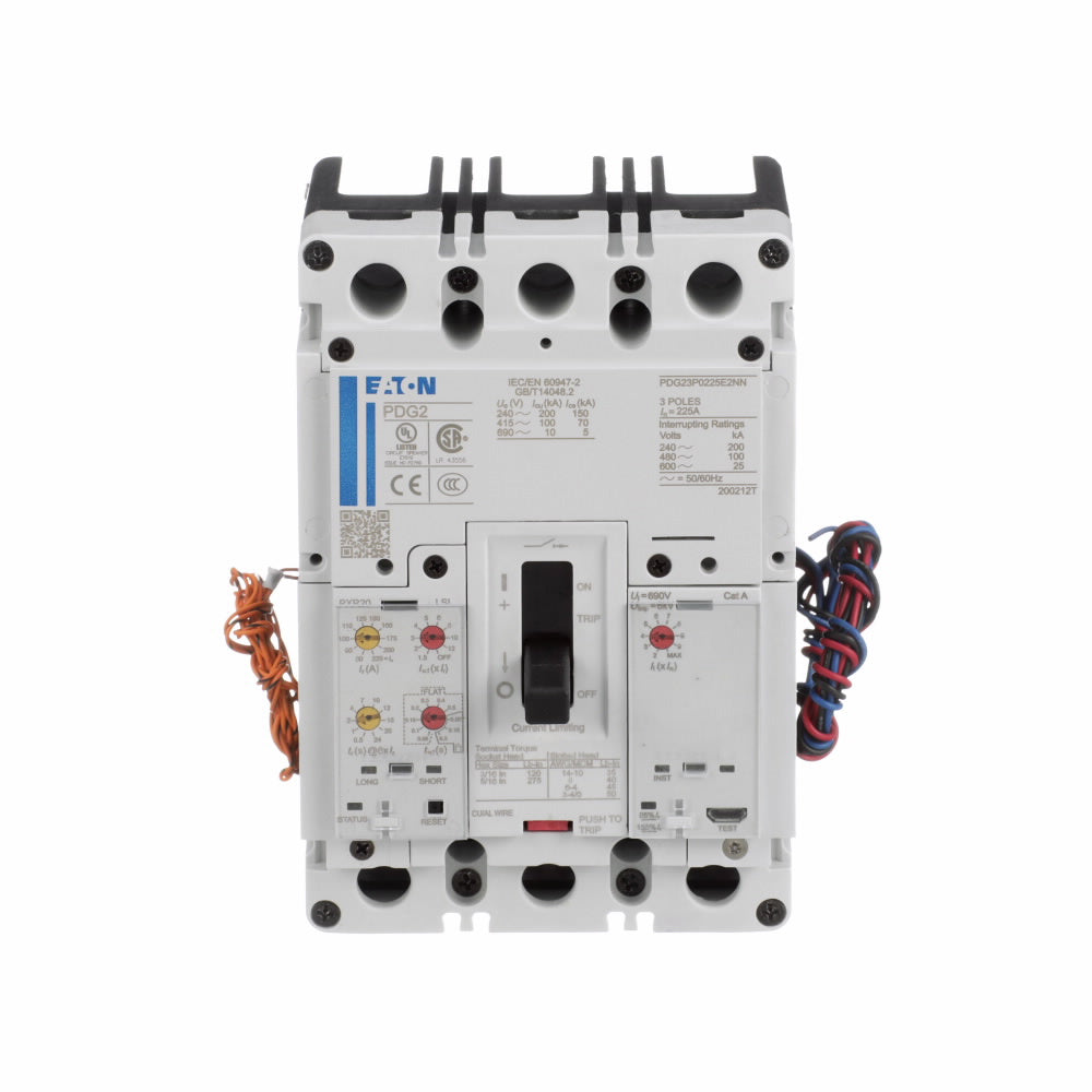 Eaton PDG23M0100E2NL Circuit Breaker | 600V 100A 3P 65kA@480V Bolt-On Power Defense Series