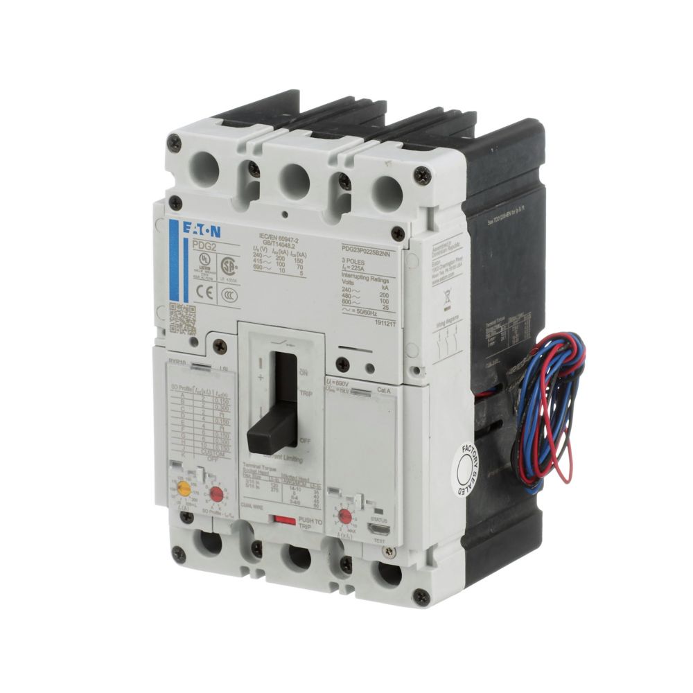 Eaton PDG23M0225B2NL Circuit Breaker | 600V 225A 3P 65kA@480V Bolt-On Power Defense Series
