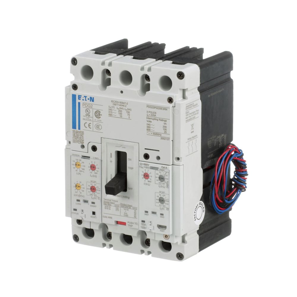 Eaton PDG23M0225E3RJ Circuit Breaker | 600V 225A 65kA@480V Power Defense Series