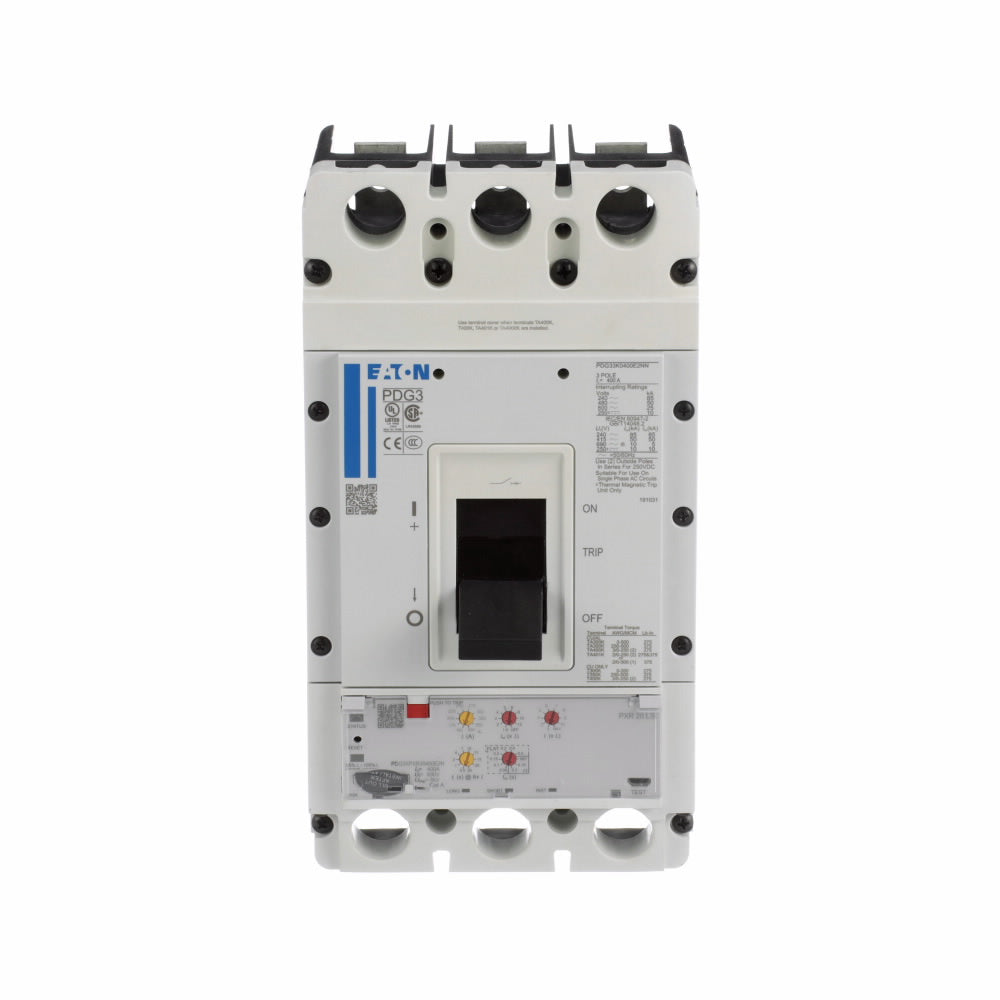 Eaton PDG33G0400E2NJ Circuit Breaker | 600V 400A 3P 35kA@480V Feed-Thru Power Defense Series