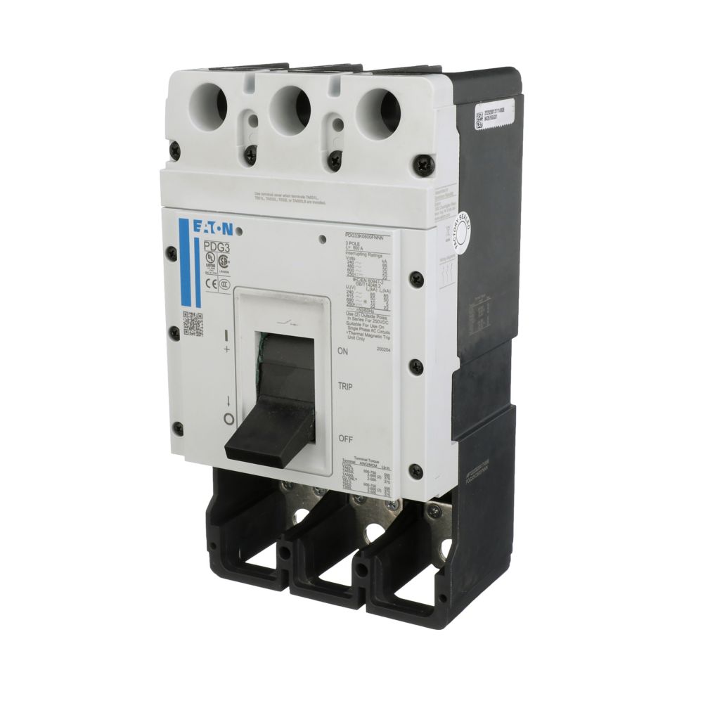 Eaton PDG32G0600FNNN Molded Case Circuit Breaker | 600V 600A 2P 35kA@480V Bolt-On Power Defense
