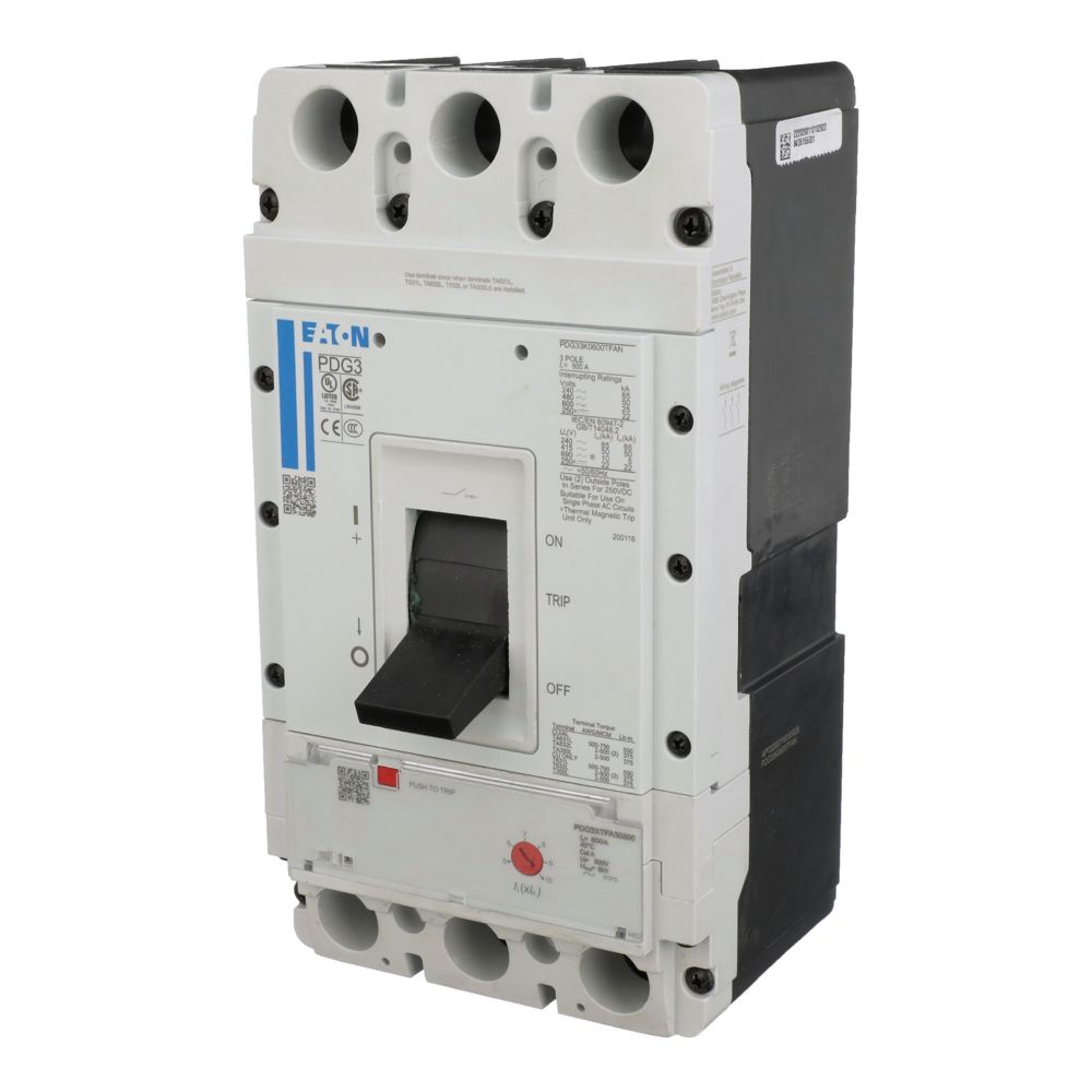 Eaton PDG33G0600TFAN Circuit Breaker | 600V 600A 35kA@480V Power Defense Series
