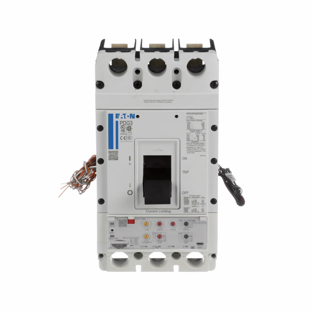 Eaton PDG33M0400E3RN Circuit Breaker | 600V 400A 3P 65kA@480V Bolt-On Power Defense Series
