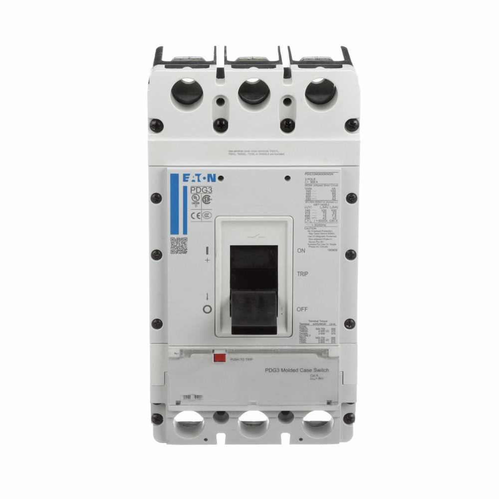 Eaton PDG33M0600KNSJ Circuit Breaker | 600V 600A 65kA@480V Power Defense Series