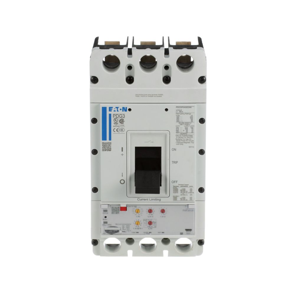Eaton PDG33P0400E2NJ Circuit Breaker | 600V 400A 3P 100kA@480V Feed-Thru Power Defense