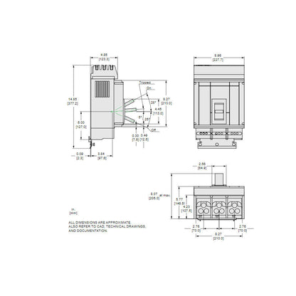 Square D PGA36060CU33A Circuit Breaker | Powerpact PGA 600V 600A