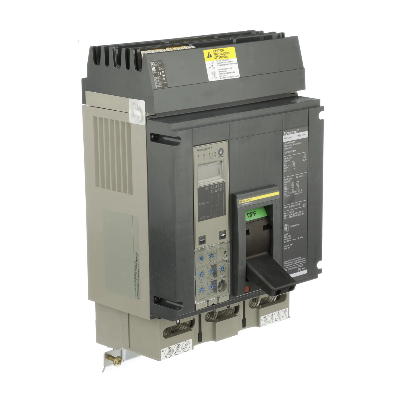 Square D PGA36120U44A | Powerpact PGA 600V 1200A