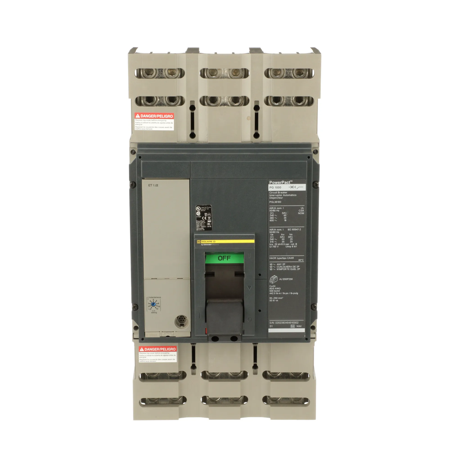 Square D PGL36100 Circuit Breaker | Powerpact PGL 600V 1000A