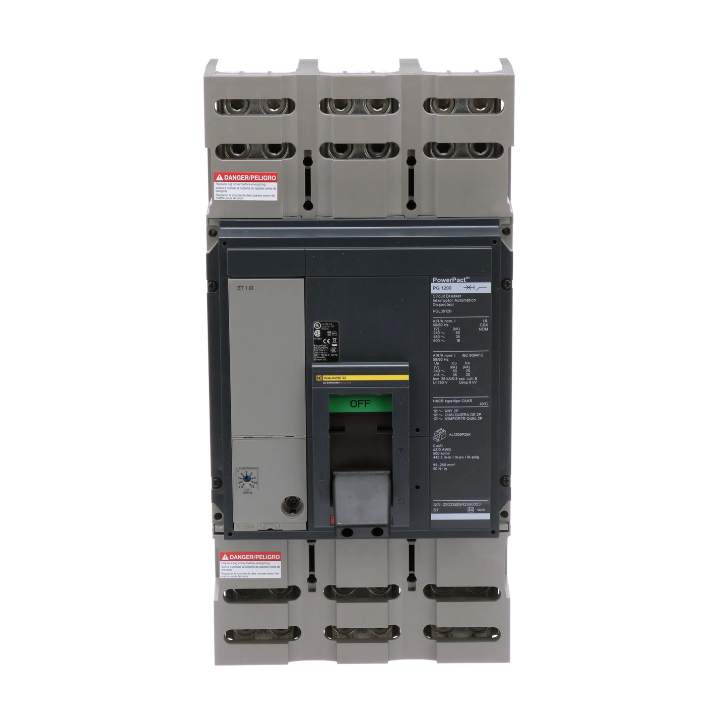 Square D PGL36120 Circuit Breaker | Powerpact PGL 600V 1200A
