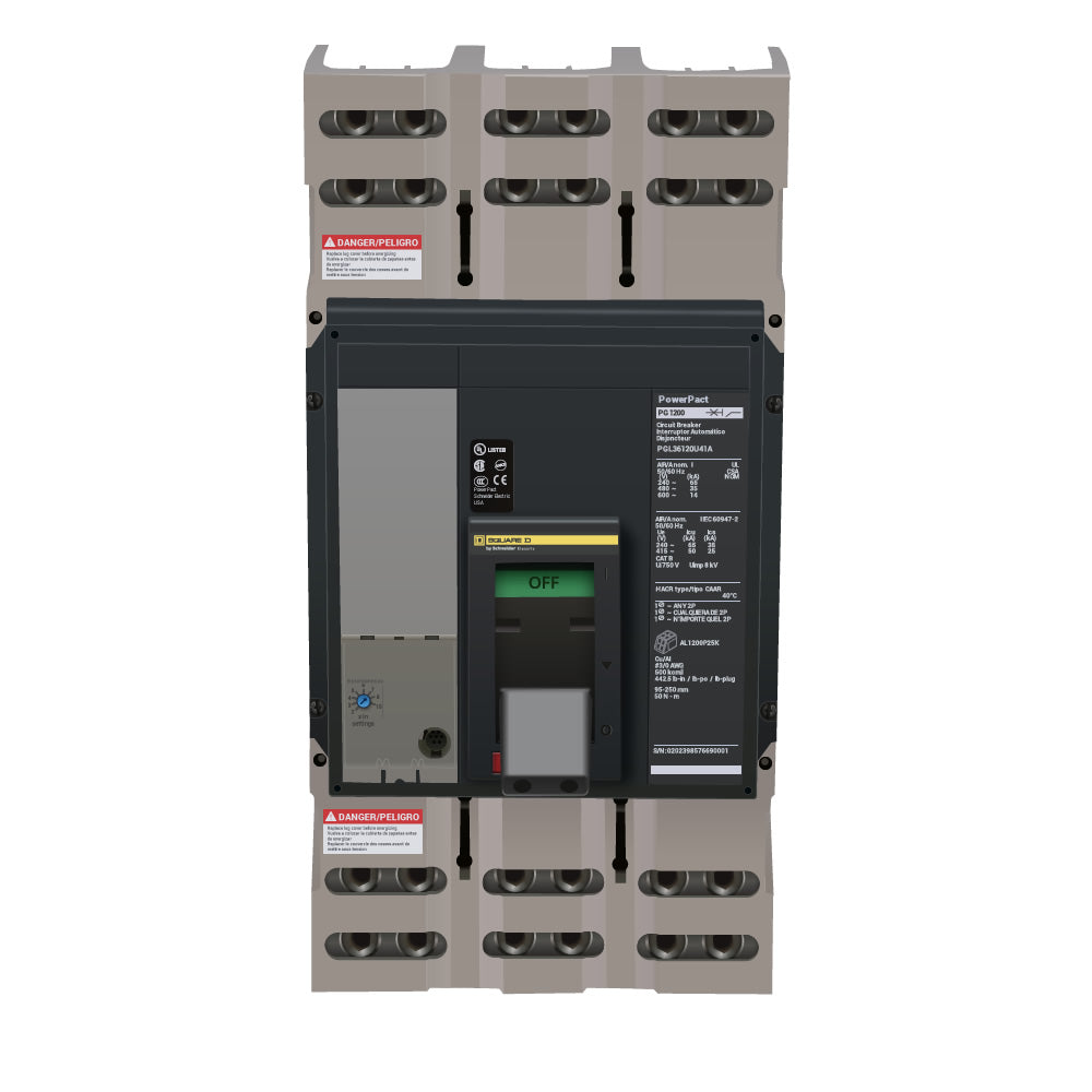 Square D PGL36120U41A Circuit Breaker | Powerpact PGL 600V 1200A