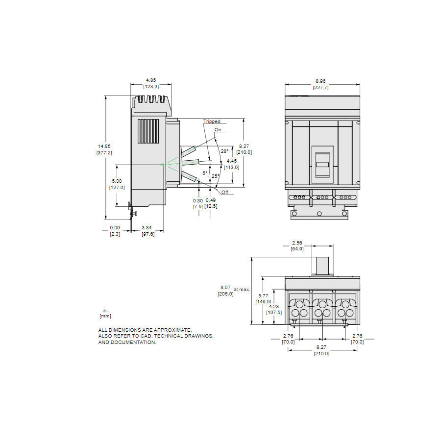 Square D PJA36100U41A Circuit Breaker | Powerpact PJA 600V 1000A