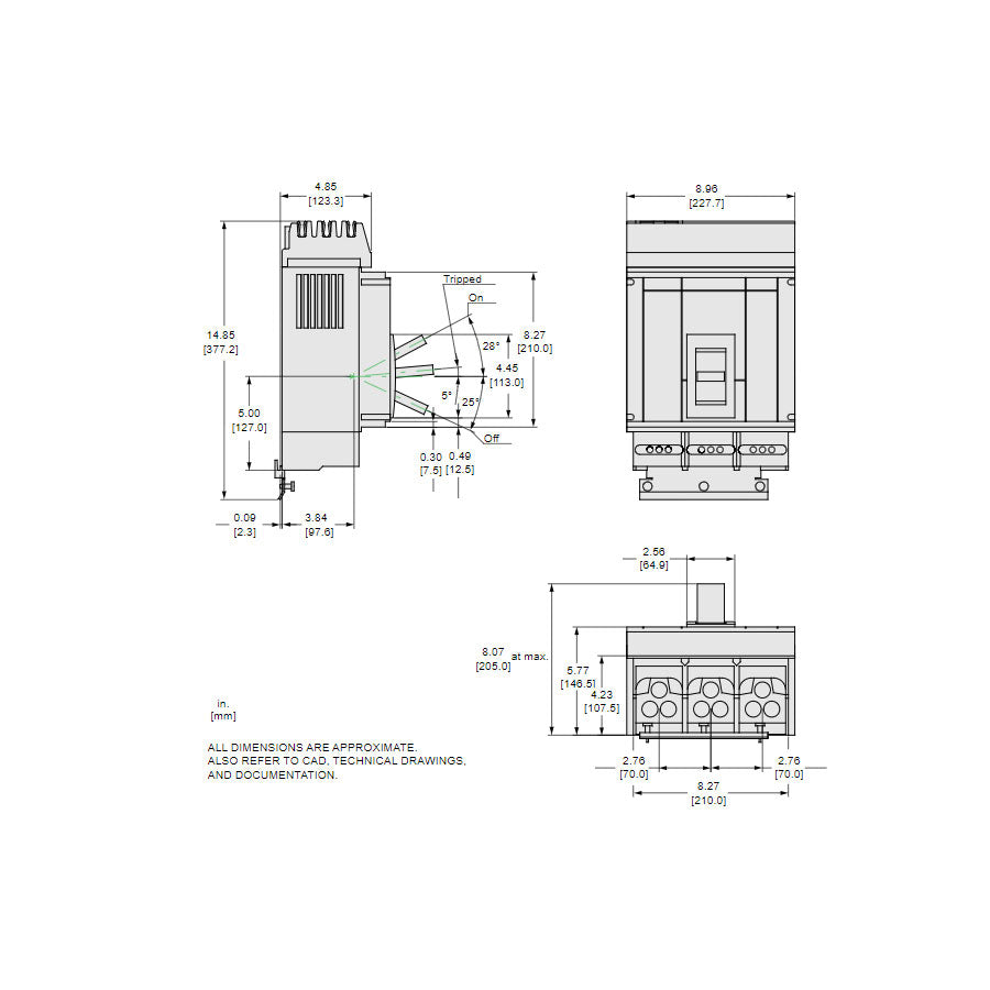 Square D PJA36100U44A Circuit Breaker | Powerpact PJA 600V 1000A