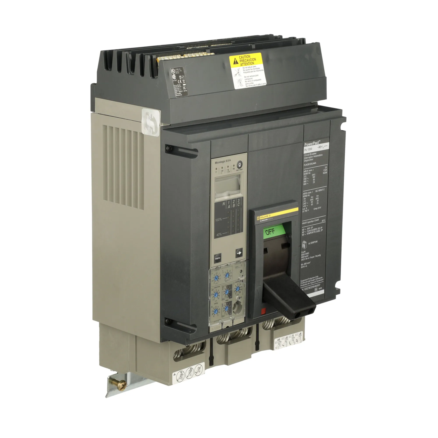 Square D PJA36120U44A Circuit Breaker | Powerpact PJA 600V 1200A